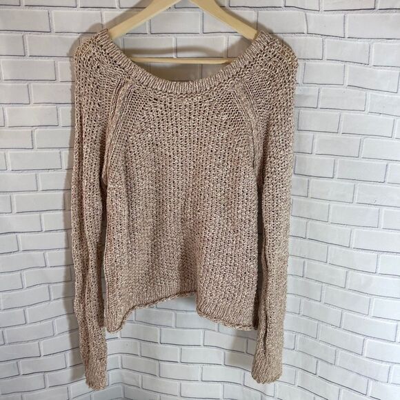 Free People Sahara Star Slouchy Crop Sweater Sz XS - Picture 3 of 6